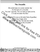 The Crocodile lyrics printout