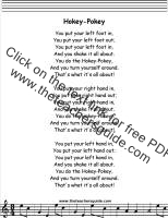 hokey pokey lyrics printout