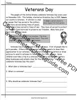 Veterans Day Printouts from The Teacher's Guide
